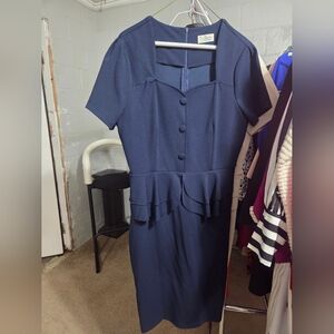 Elegant Navy Blue Dress